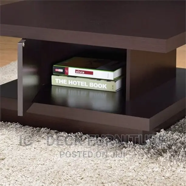 Tbl29 Contempt 30" Square Pedestal Coffee Table W/ Storage
