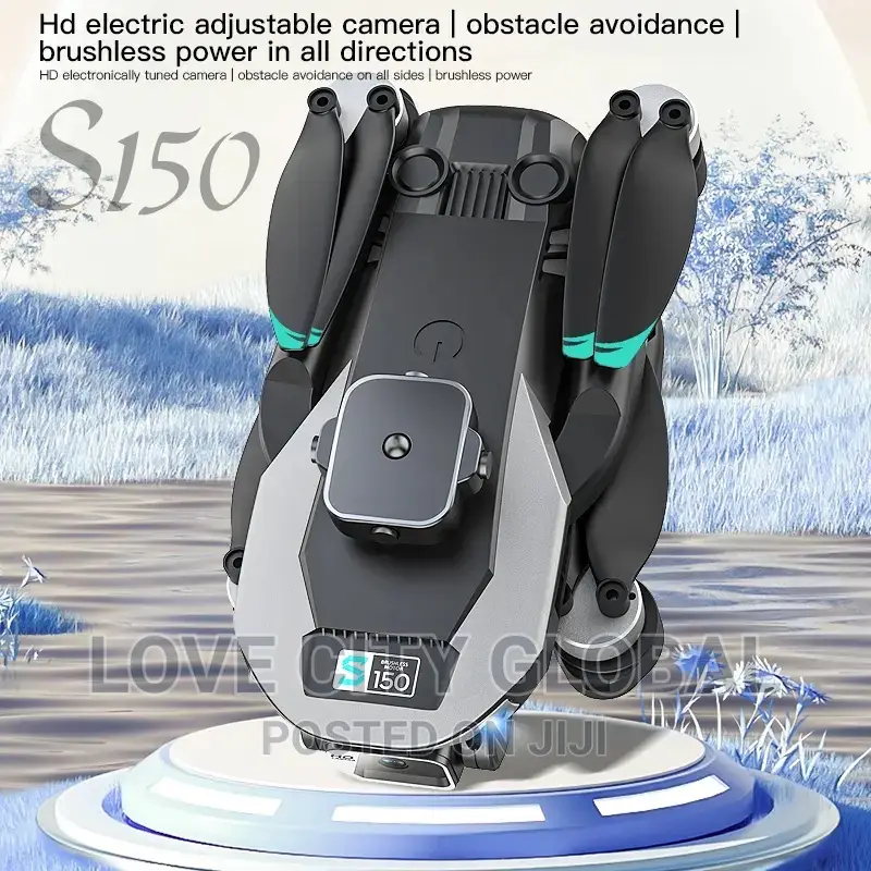 S150 Drone Obstacle Avoidance Dual Cam Rc Foldable 2 Battery
