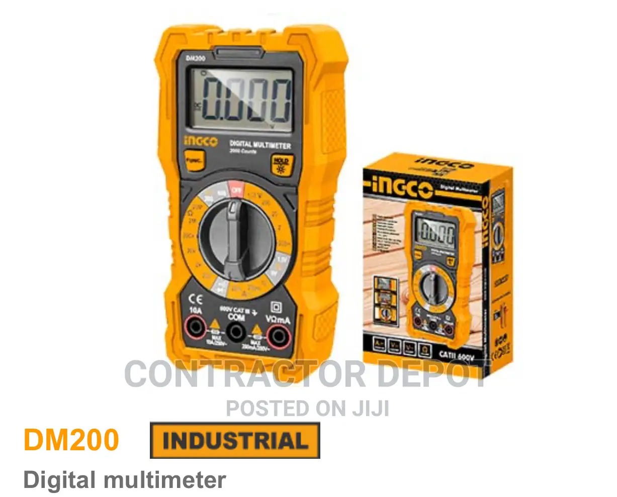 Ingco Digital Multimeter, 2000 Counts | LCD With Backlight