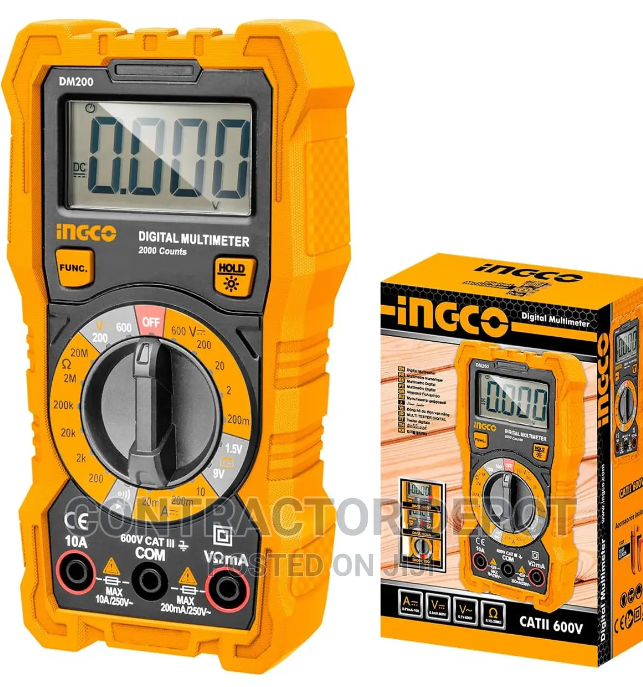 Ingco Digital Multimeter, 2000 Counts | LCD With Backlight