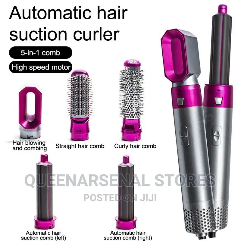 5in1 Hot Air Comb for Curling,Straightening Hair and Drying
