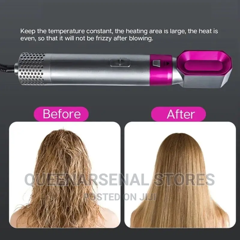 5in1 Hot Air Comb for Curling,Straightening Hair and Drying