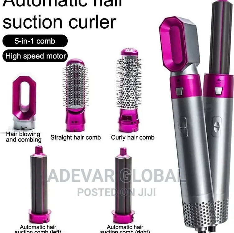 5 in 1 Hot Air Comb for Curling and Straightening Hair