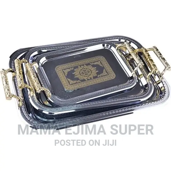 Stainless Serving Tray - 3 PCS