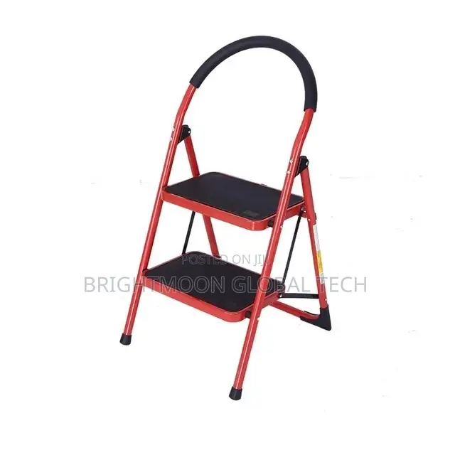 Stainless Steel 2 Step Ladder With Rubber Treads