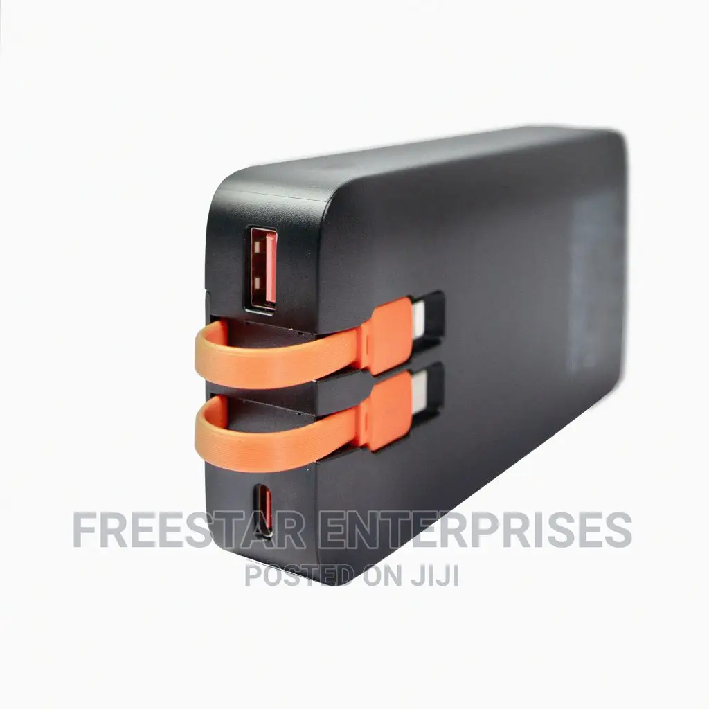 New Age 22500mah Power Bank With in-Built Cables.
22500 Mah