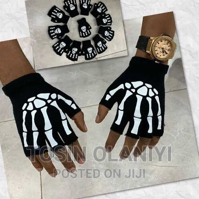 Skeleton Half Finger Glove