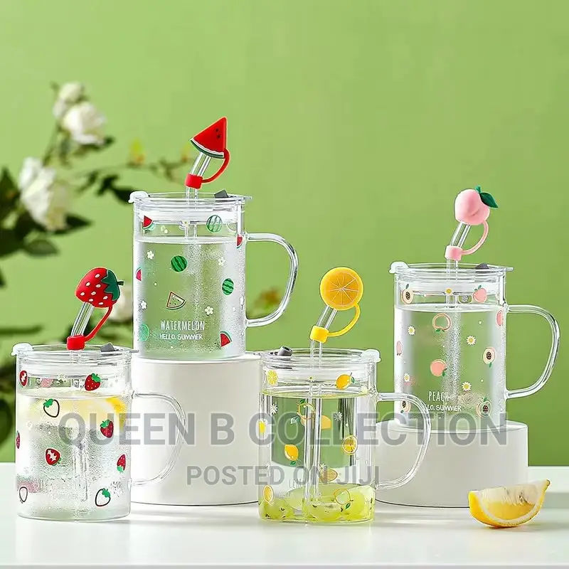 Mason Jar With Straw Cover.