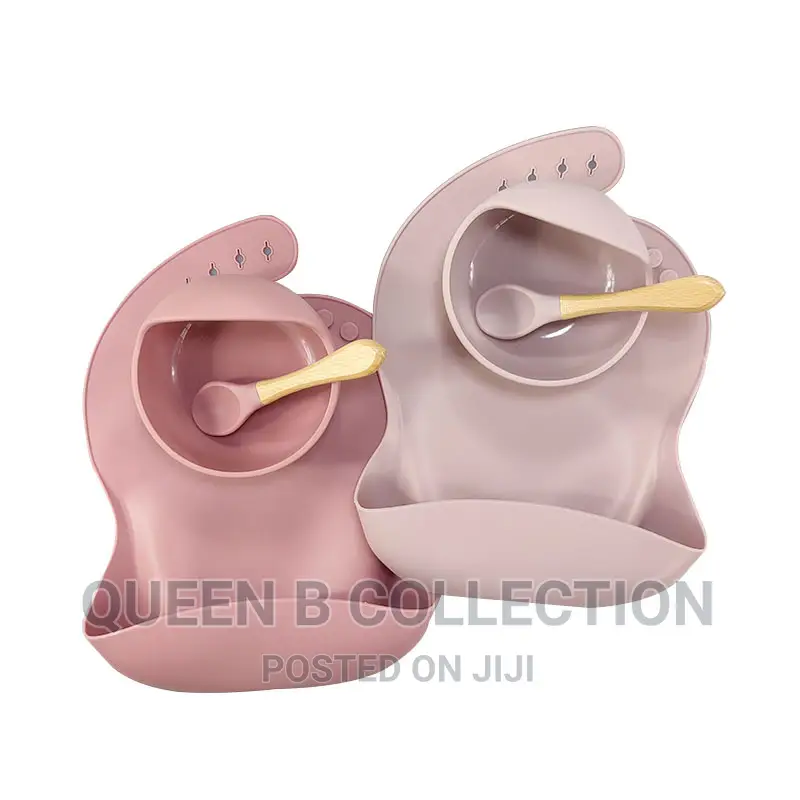 Silicone Baby Bib, Bowl and Spoon