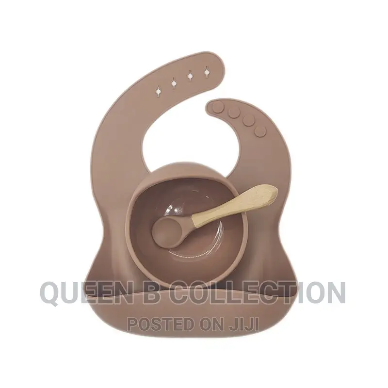 Silicone Baby Bib, Bowl and Spoon
