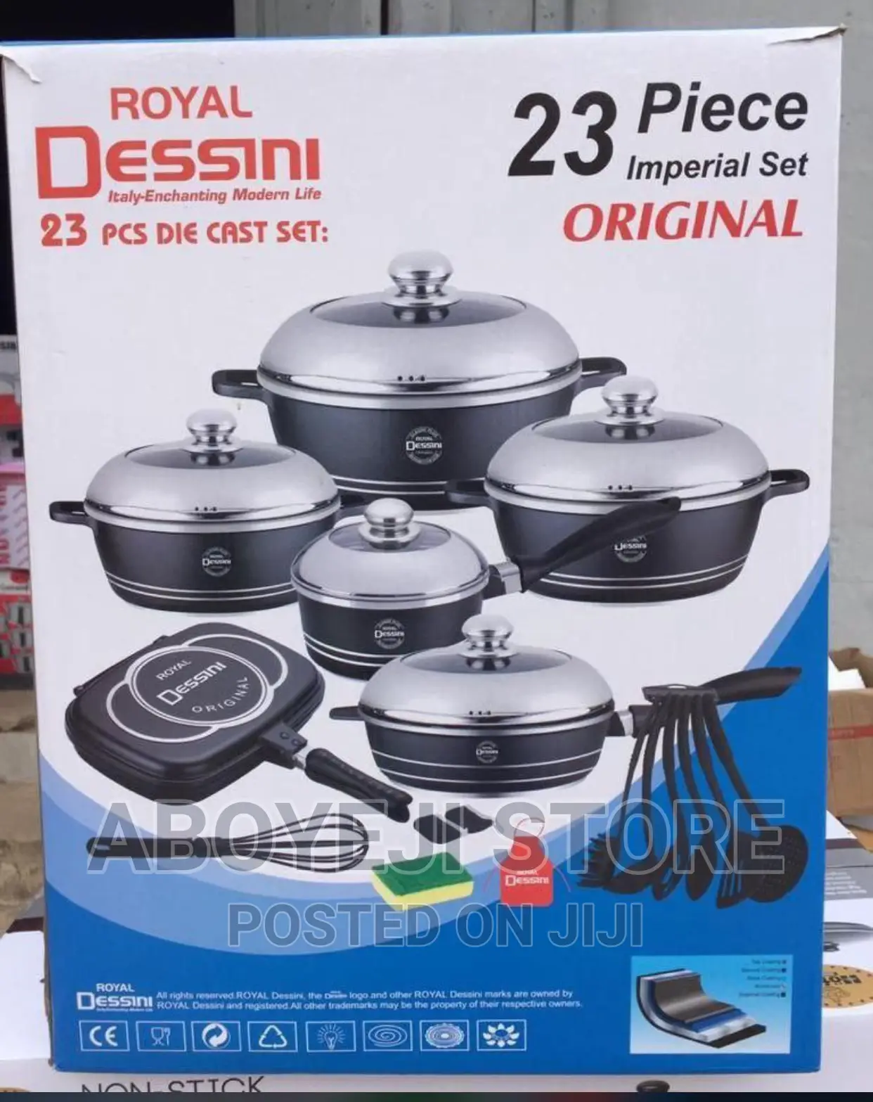 Set -23pcs Dessini Royal Die-Cast Cookware Set -23pcs