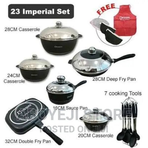 Set -23pcs Dessini Royal Die-Cast Cookware Set -23pcs