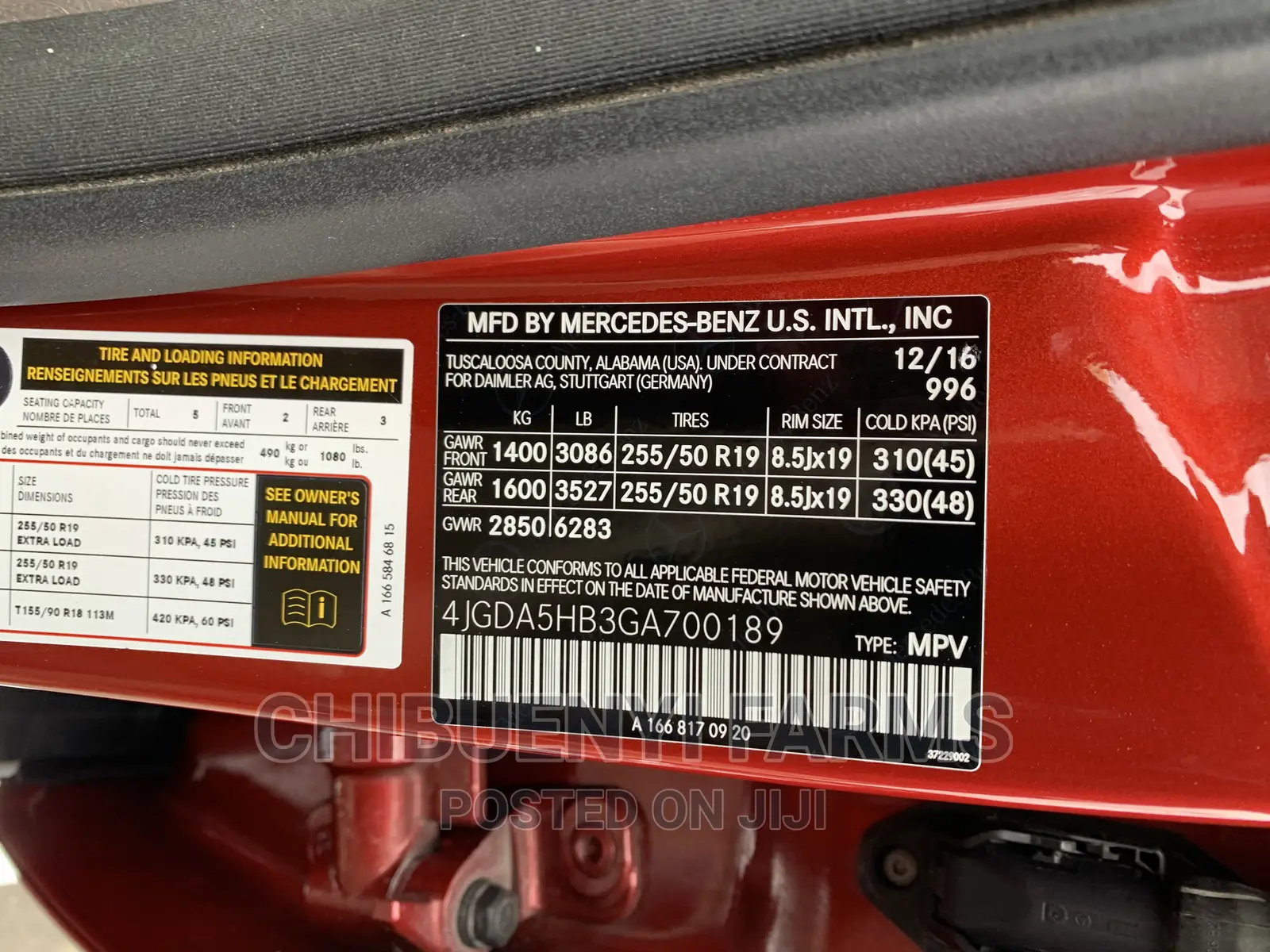 Mercedes-Benz GLE-Class GLE 350d 4MATIC 2017 Red