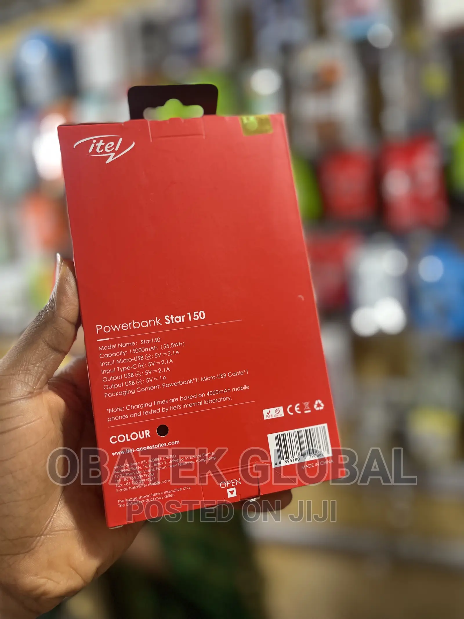 Itel 15000mah Dual Output Fast Charging Power Bank