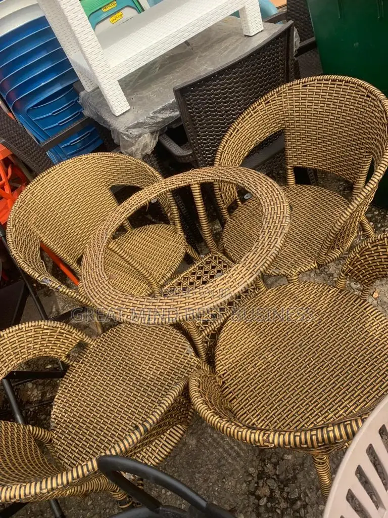 Rattan Chair and Table
