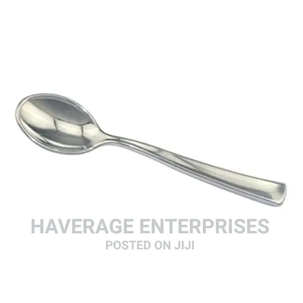 Quality Plastic Disposable Spoons 1,000pcs Silver/Black