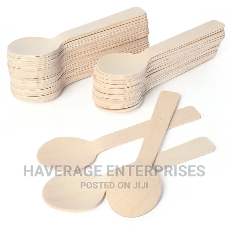 500 Mini Wooden Spoons/Fork Disposable