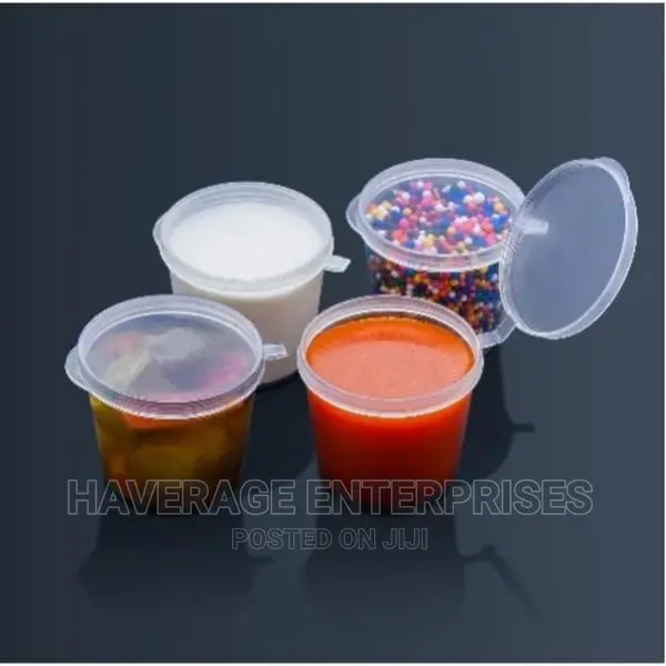 Disposable Sauce Cups With Attached Lids -1oz(30ml) 1,000pcs