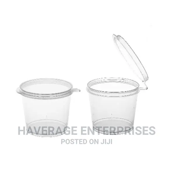 Disposable Sauce Cups With Attached Lids -1oz(30ml) 1,000pcs