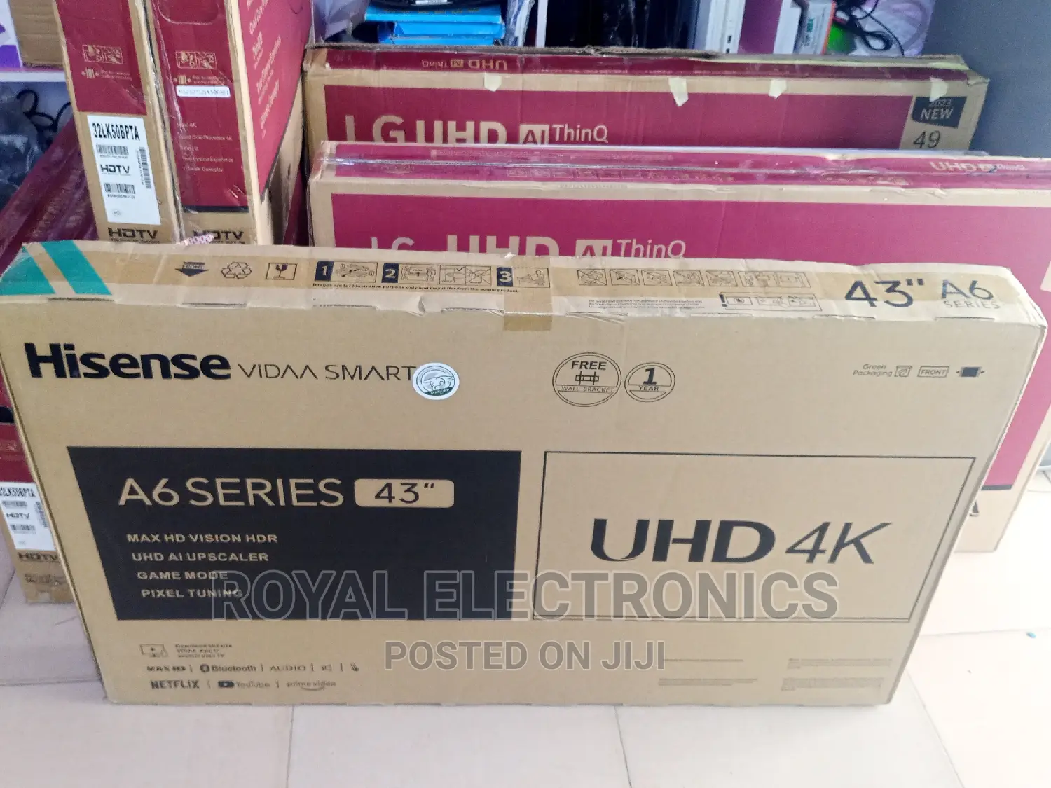 Original Hisense 43 Inch A6H Series UHD Smart TV