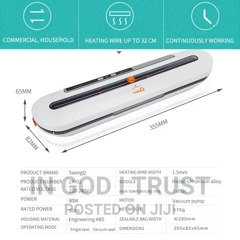 Food Vacuum Sealer Automatic Commercial Household