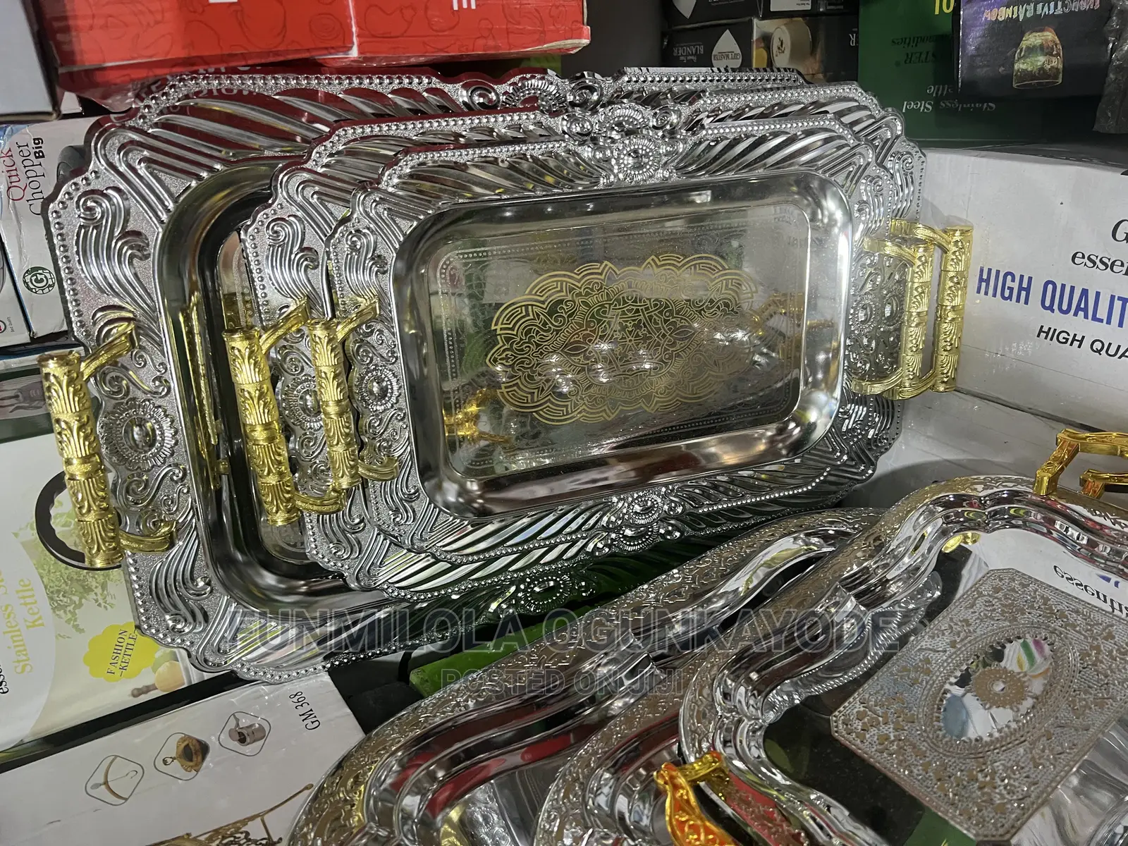 Gold and Silver Tray 3 in 1