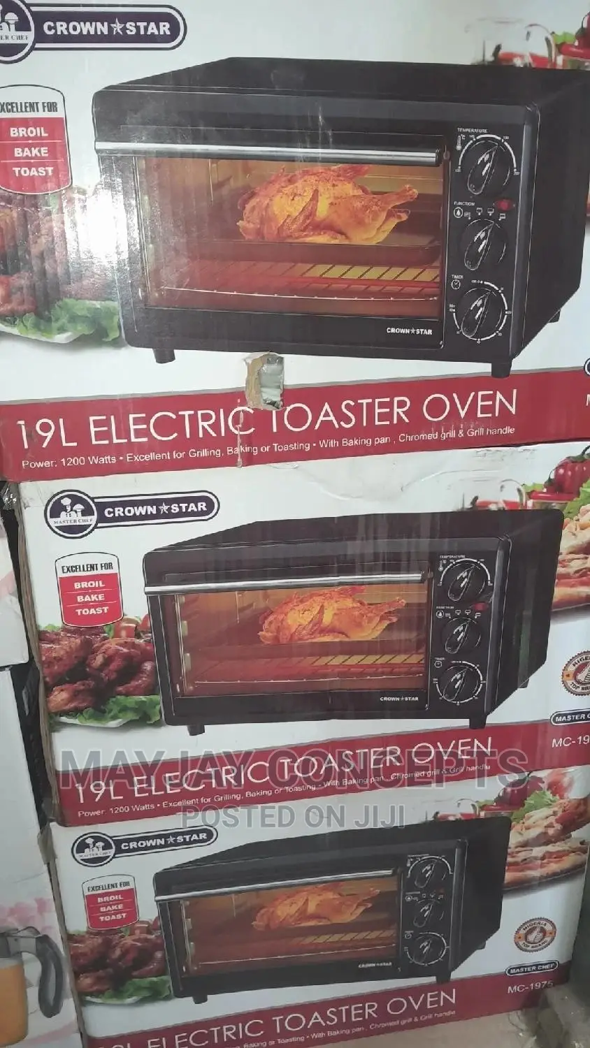 Master Chef 19-Litre Electric Oven, Toaster Grill -Black