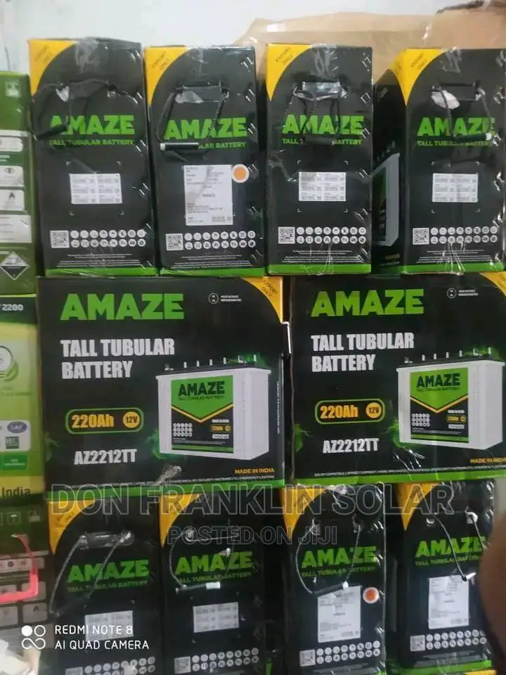 220ah /12v Amaze Tall Tubular Solar Inverter Battery
