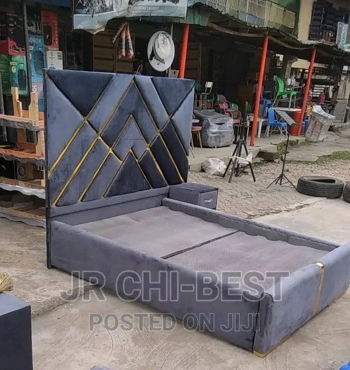 Premium 4 Half by 6 Padded Upholstery HDF Bed Frame