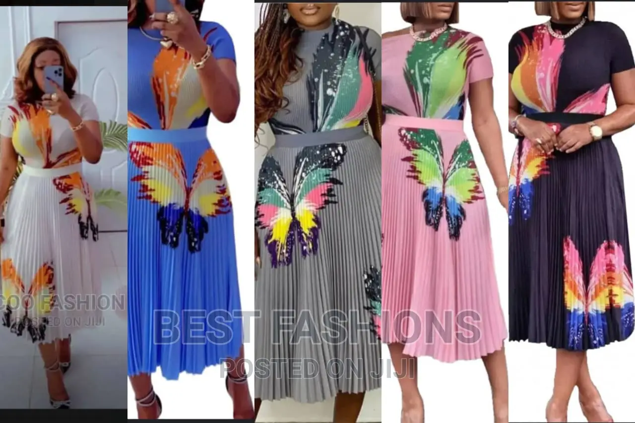 Quality Pleated Ladies Formal Skirt And Top