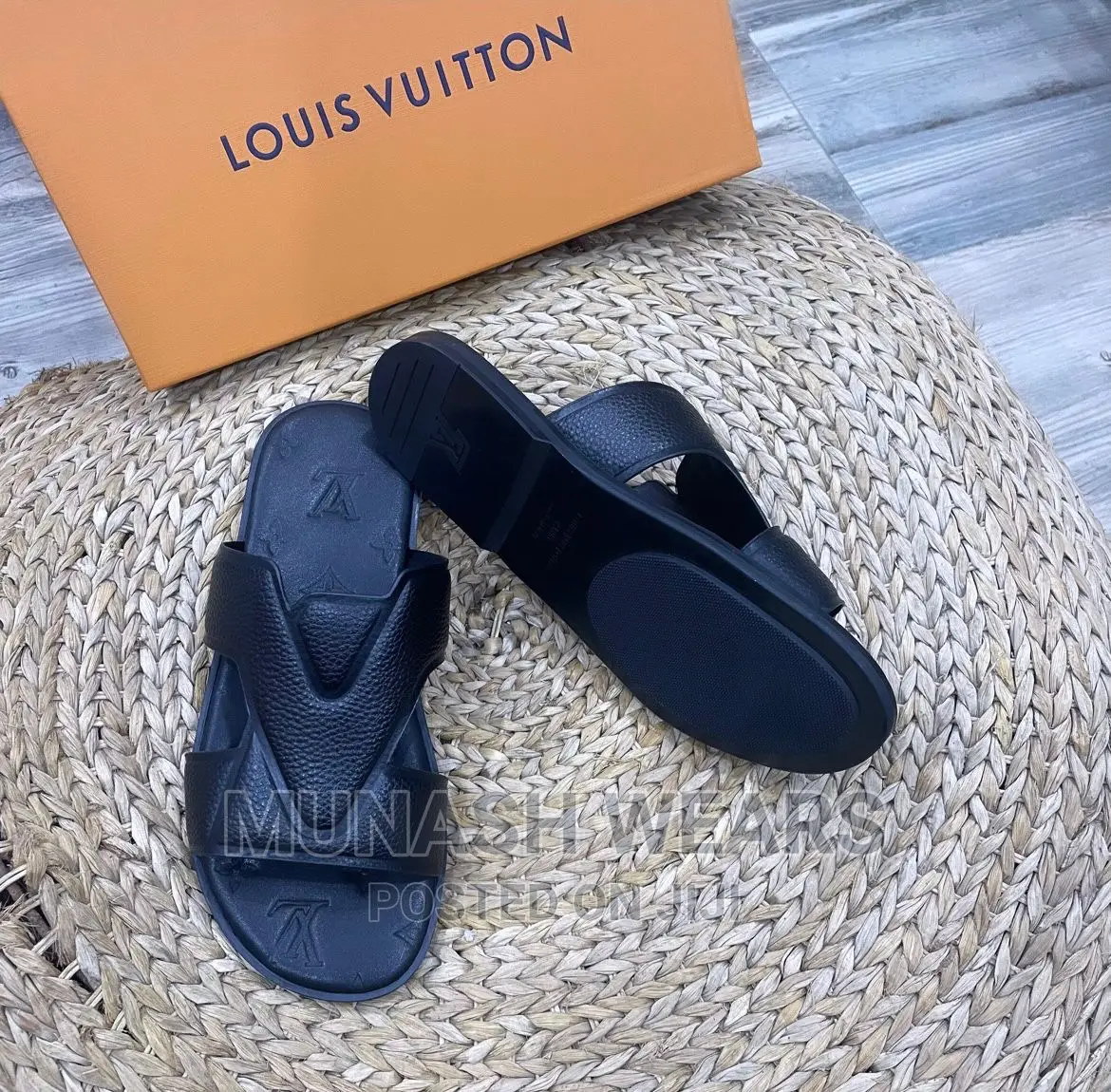 Louis Vuitton Leather Slipers
