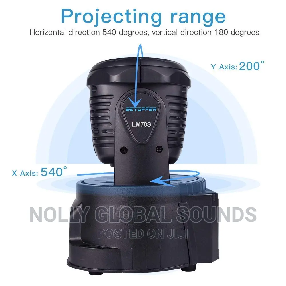 Mini Moving / Rotating Head Stage Light 7LED RGBW DMX512 10w