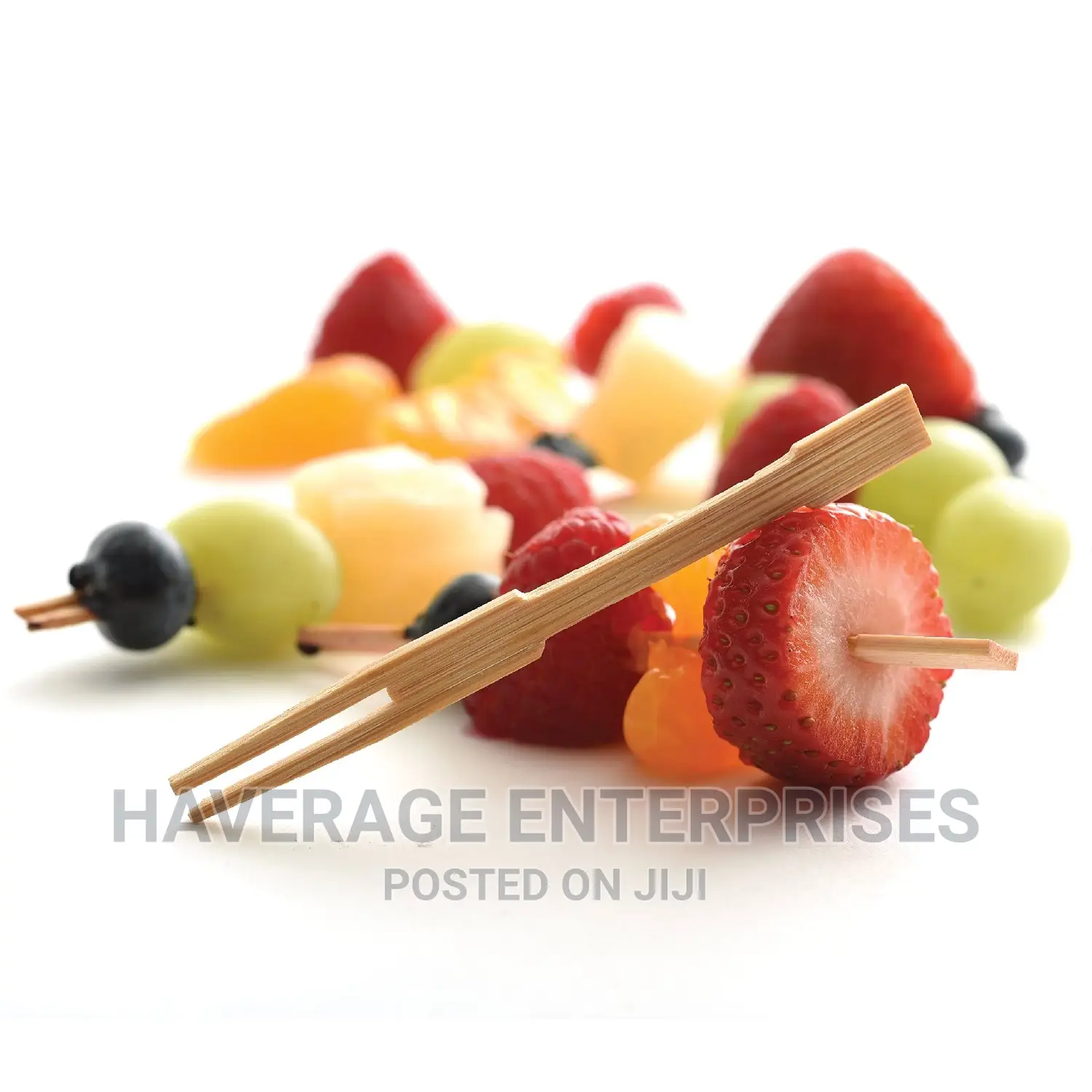 3.5" Bamboo Fork Picker With 2 Prongs - 500pces