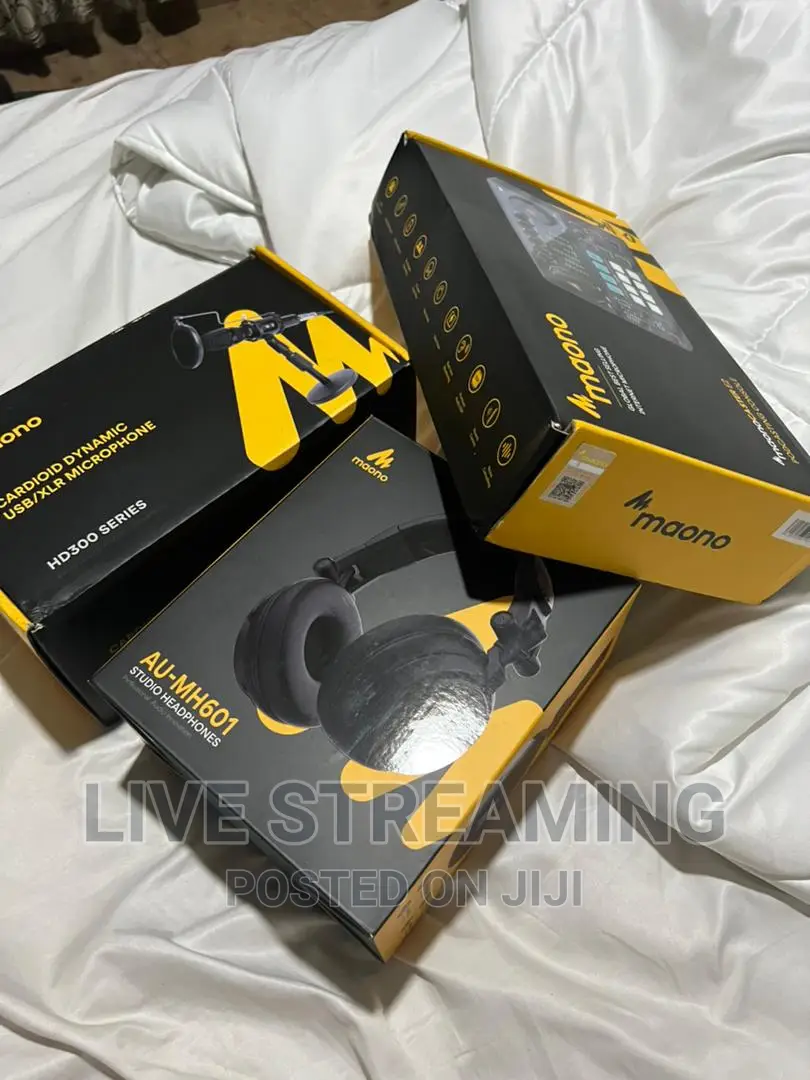 Full Maono Live Set, Hd300 Mic, Headset and E2 Soundcard