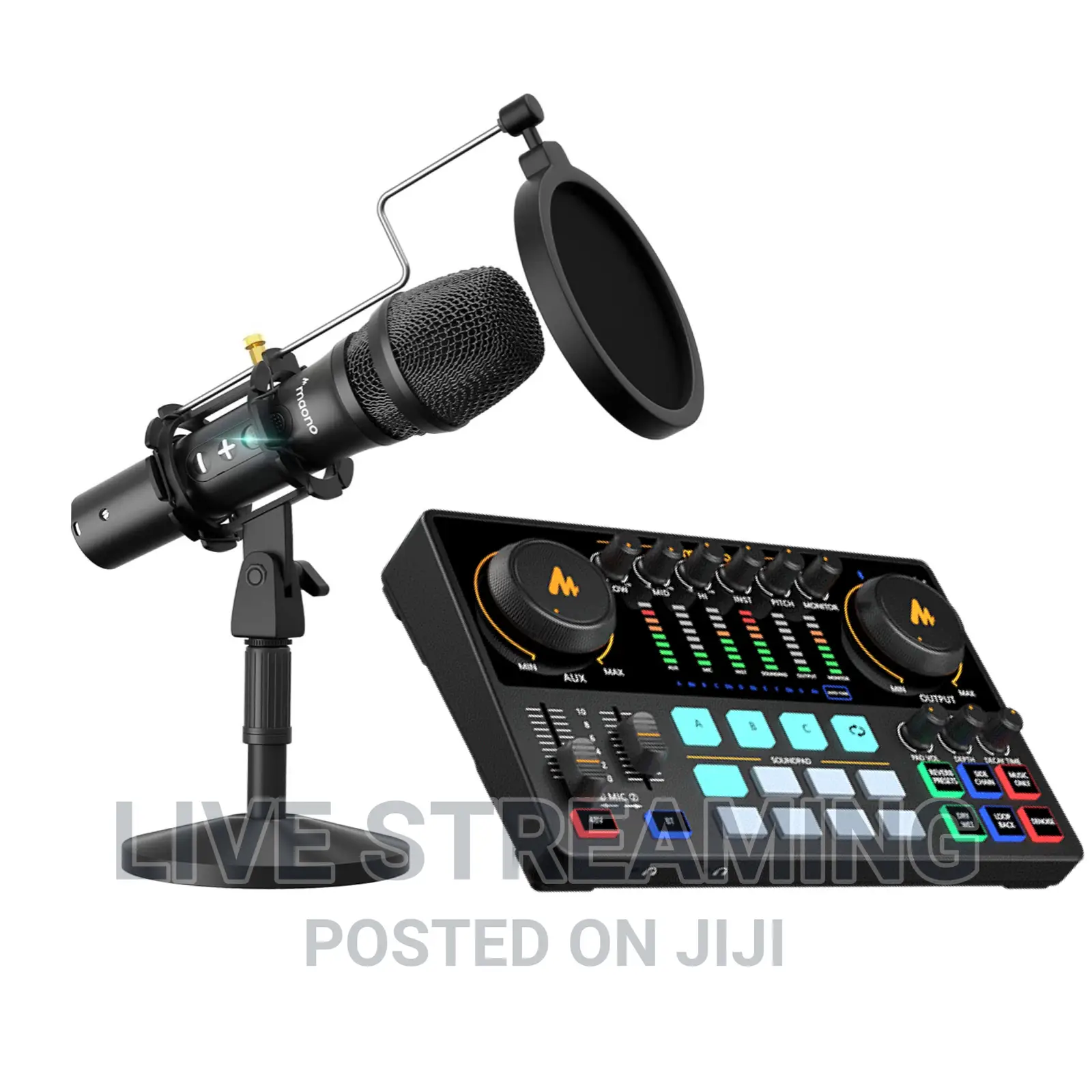 Full Maono Live Set, Hd300 Mic, Headset and E2 Soundcard