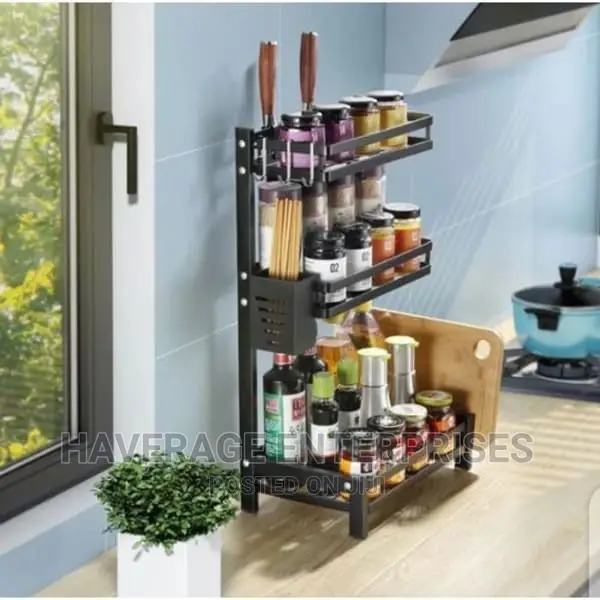 Spice Rack Organizer 3-tier Countertop Organizer Utensil