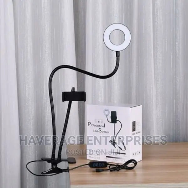 Professional Live Streaming Ring Light + Cell Phone Holder