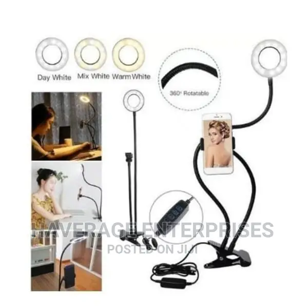 Professional Live Streaming Ring Light + Cell Phone Holder
