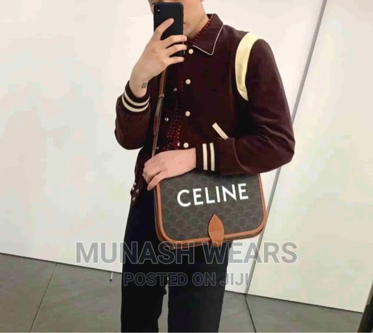Luxury Celin X Bottega Messenger Bag