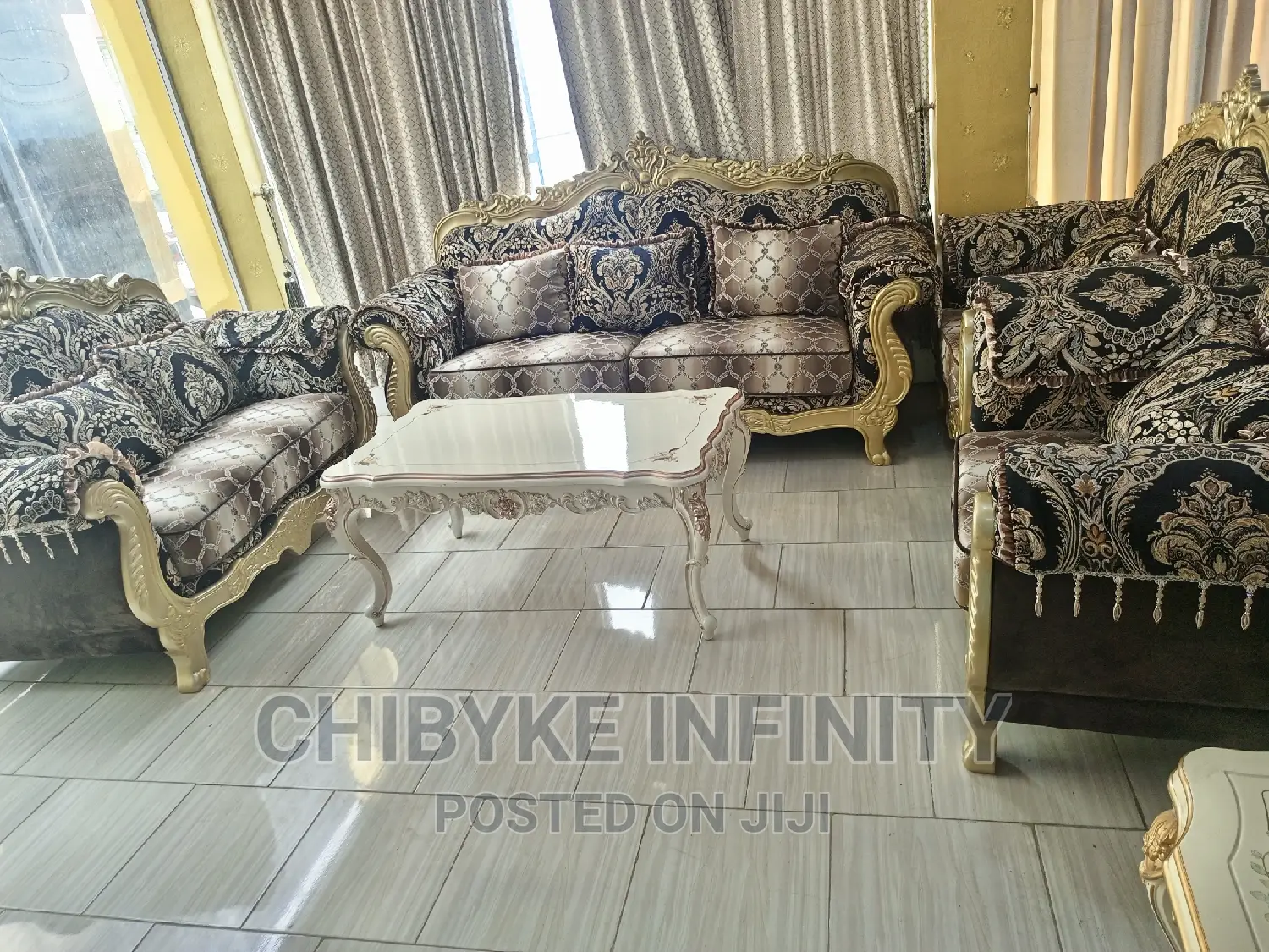 Turkish Contemporary 7 Seater Sofa,With Classic Art.3.2.1.1