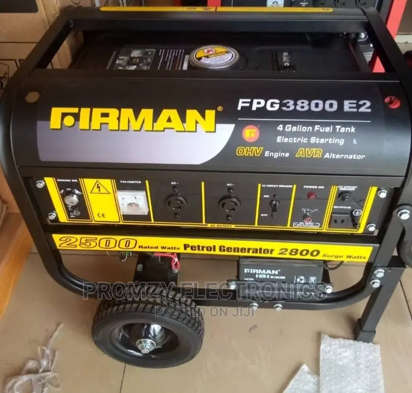 2.8kva Firman Black Petrol Generator 100% Copper Coil