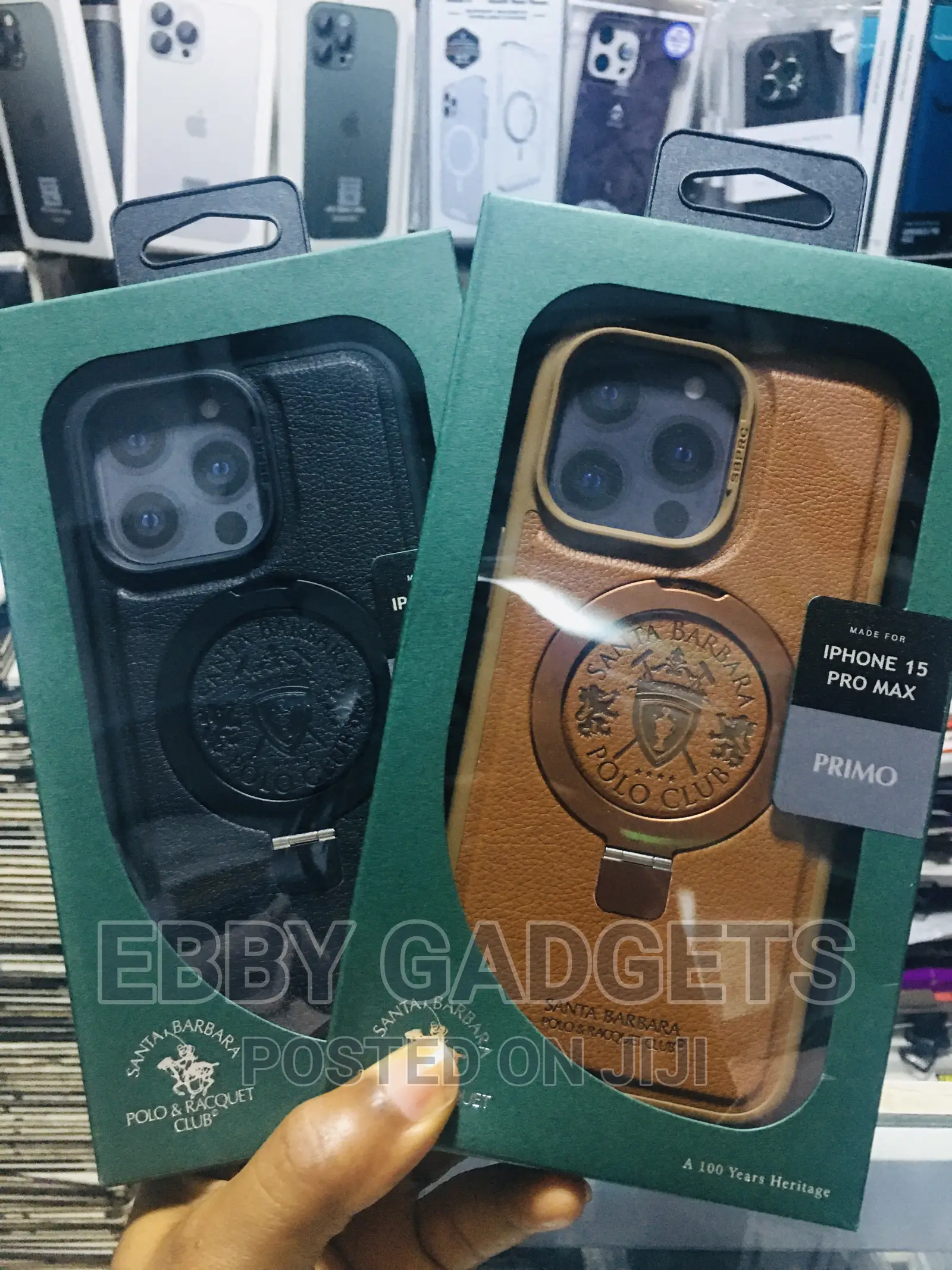 POLO Leather Invisible Stand Magnetic for iPhone 15promax