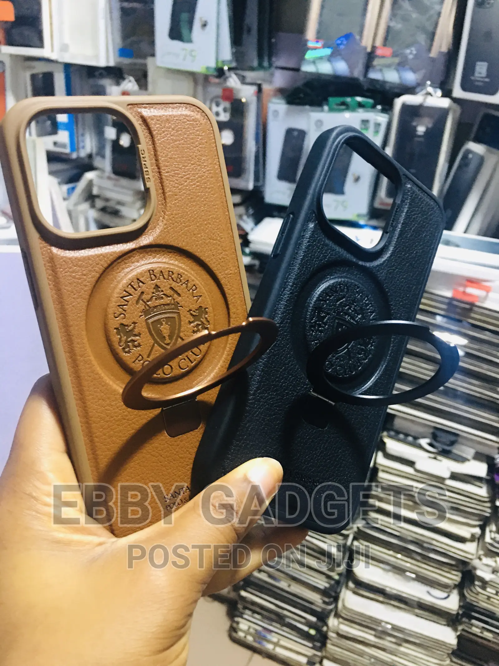 POLO Leather Invisible Stand Magnetic for iPhone 15promax