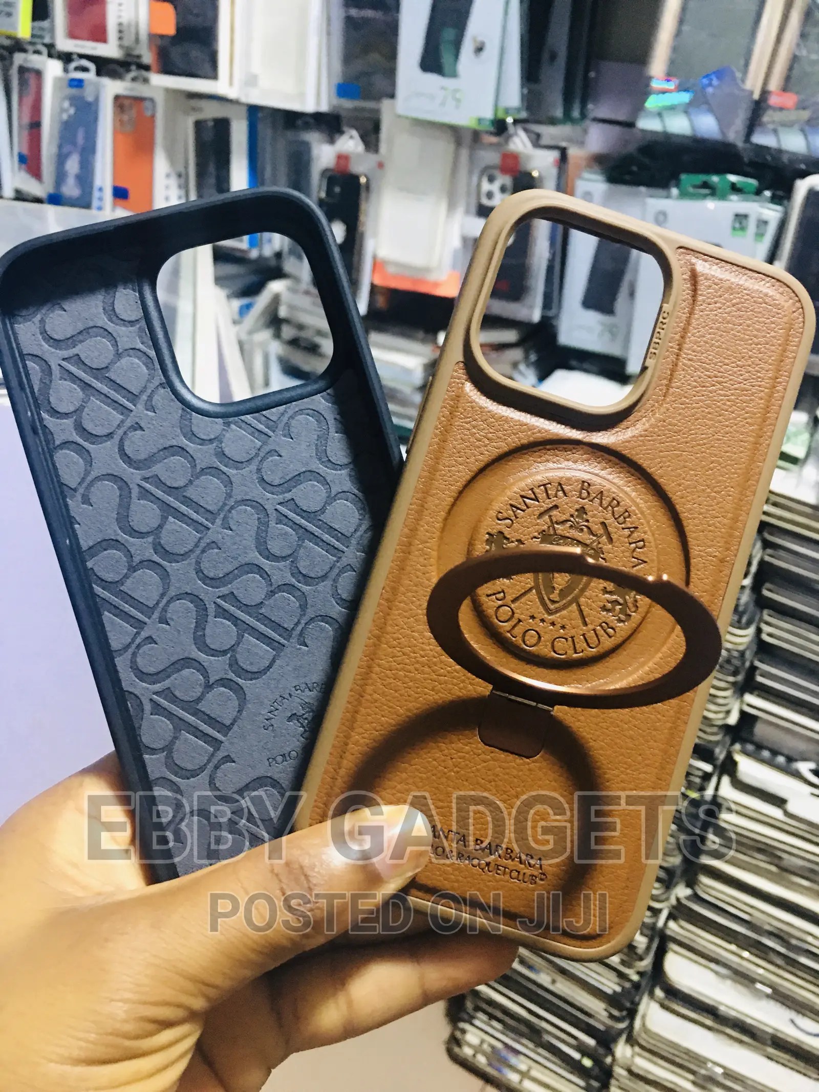 POLO Leather Invisible Stand Magnetic for iPhone 15promax