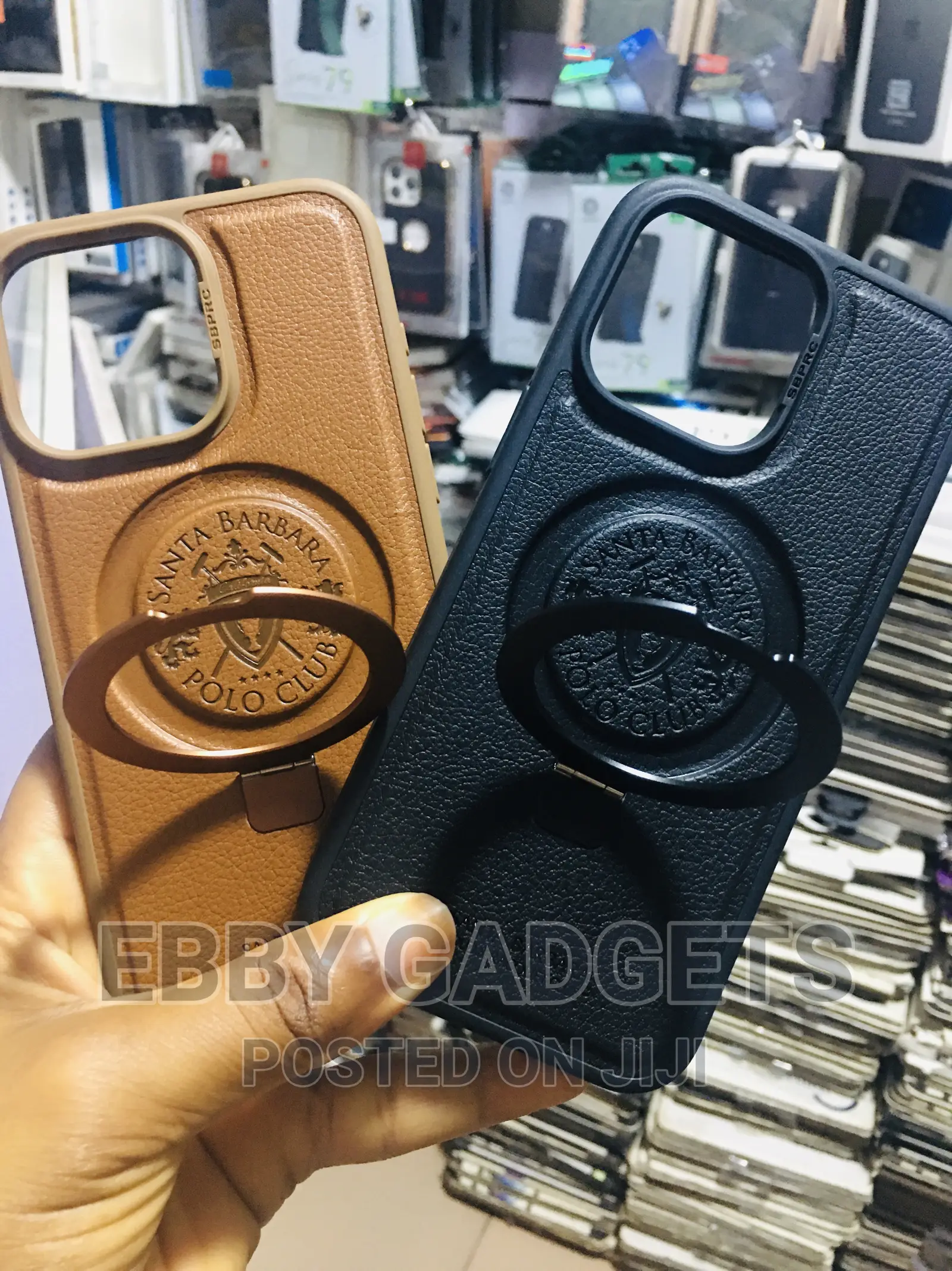 POLO Leather Invisible Stand Magnetic for iPhone 15promax