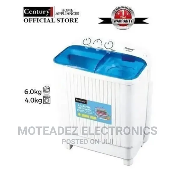 Century 10.2kg Large Twin Tub Semi Automatic Washing Machine