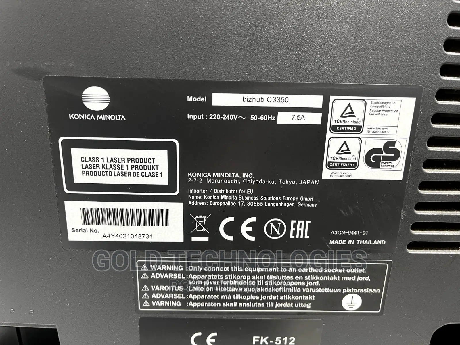 Konica Minolta Bizhub DI C3350 A4 Color Direct Image Printer