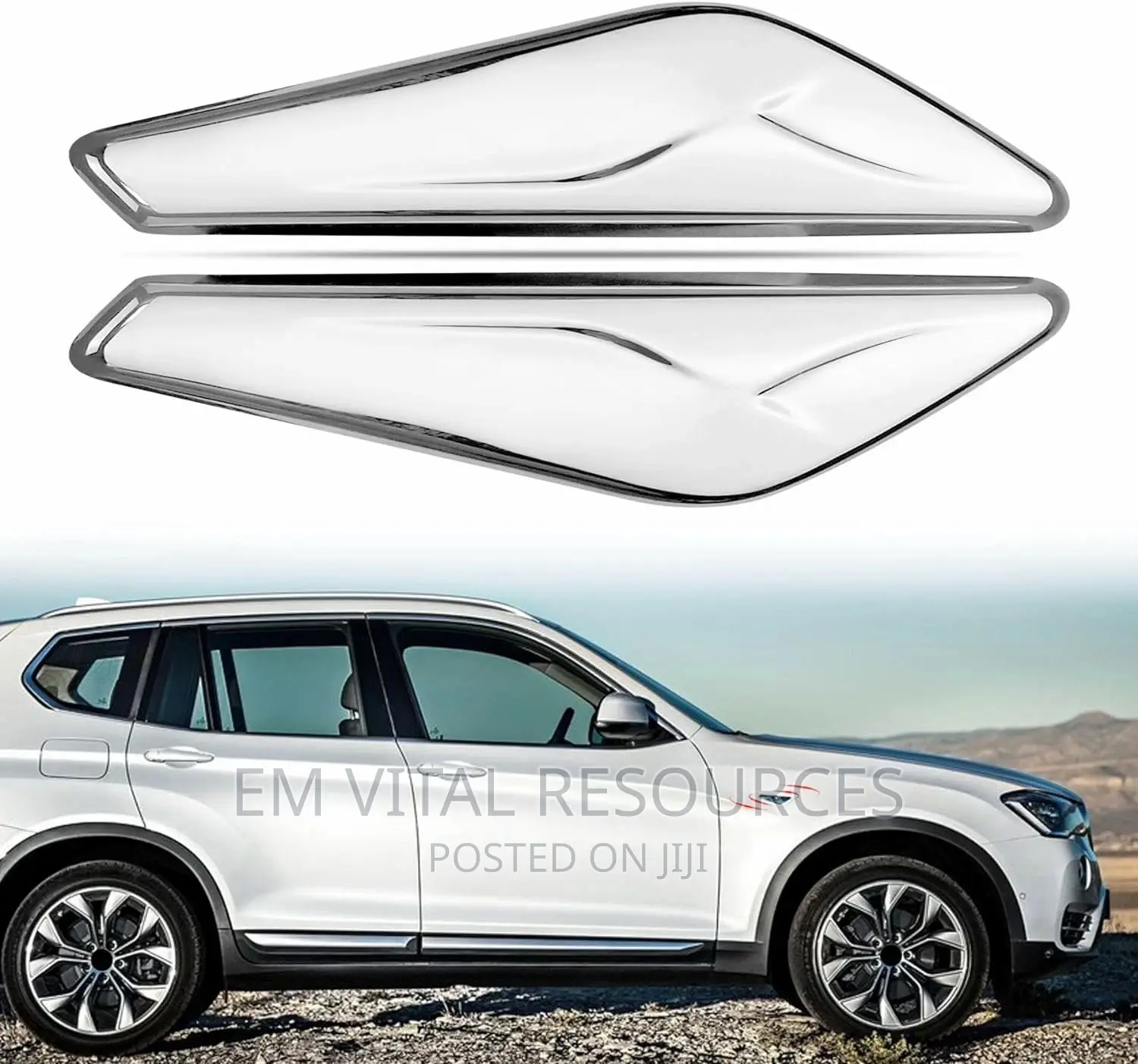 Front Side Fender Chrome for BMW X3 X4 F25 F26 2013-2017