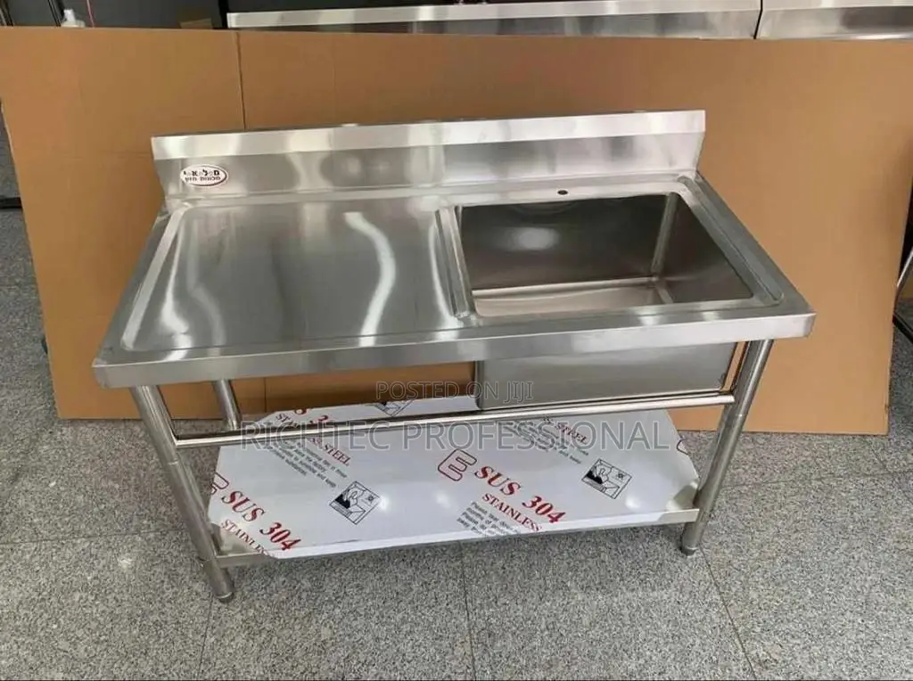 4ft Single Sink With Back