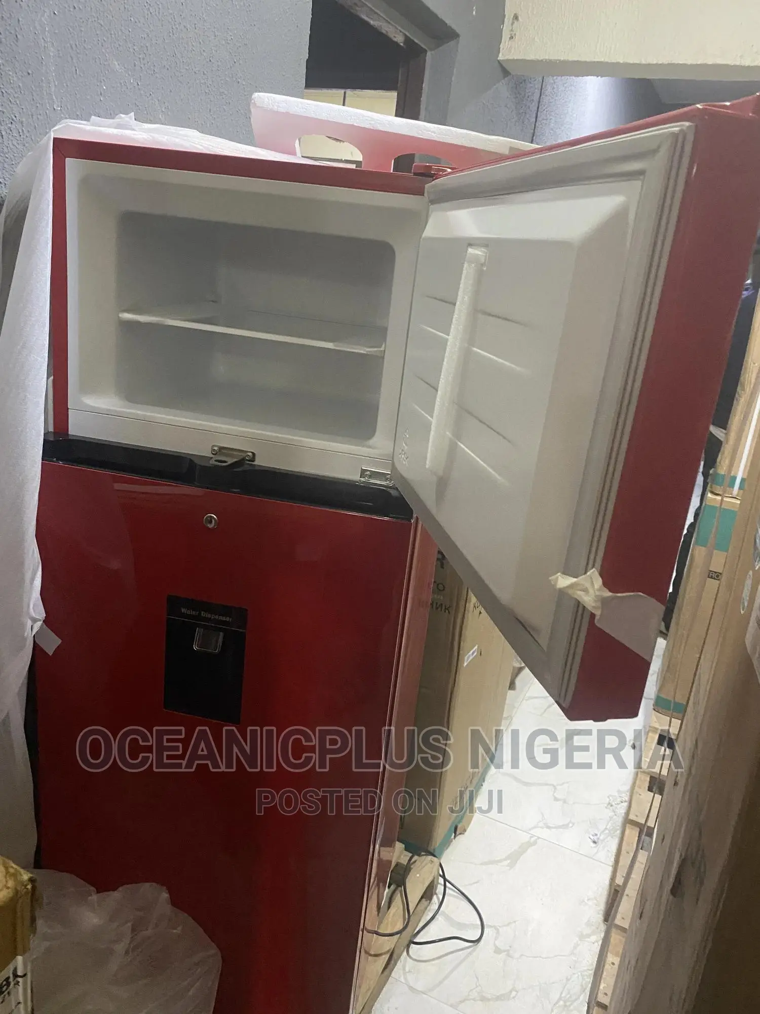 Hisense Refrigerator With Water Dispenser{Red-204l}